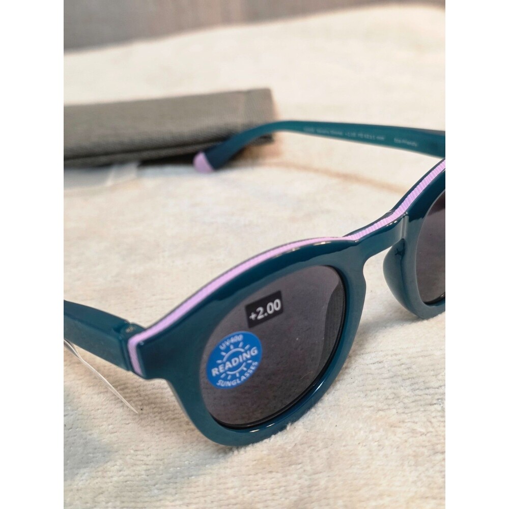 Peeper Specs Women's Beverly Shores Reading Sunglasses Round, Black, 2X